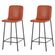 7 Kit 2 Banquetas Altas Celeste Rivatti 98cm -Altura- Em Poliuretano Marrom e Base em Aco Pintada a Po